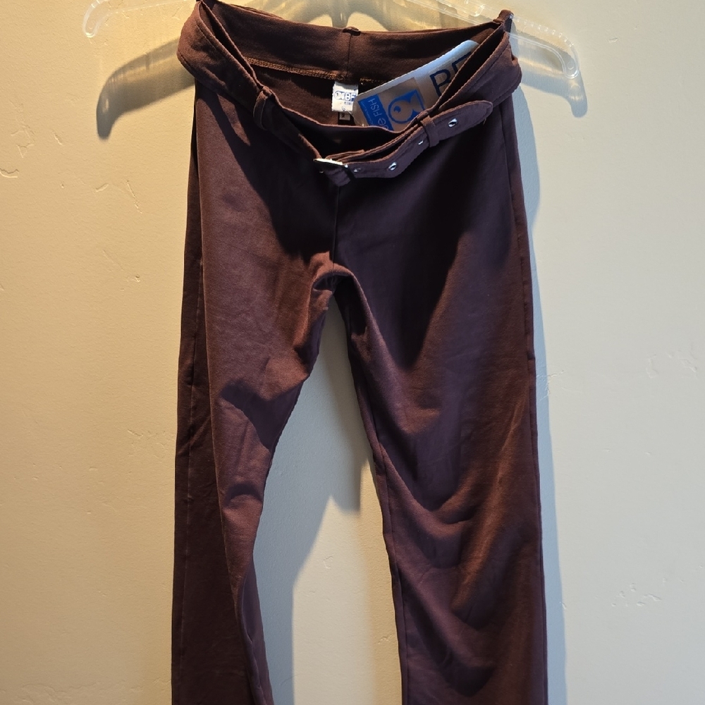 Blue Fish Chocolate Brown Boot Cut Workout Pants